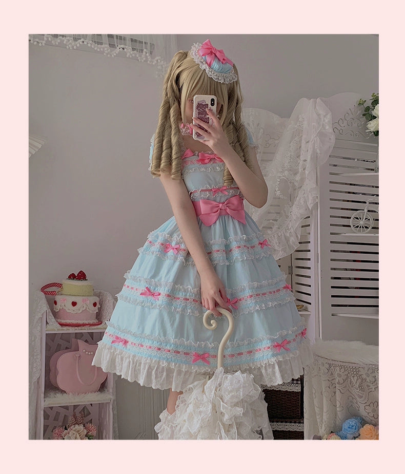 NanShengGe - Love Ice Cream - Sweet Lolita OP Dress Plus Size Multicolor