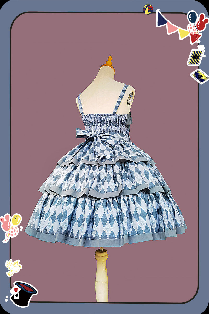Infanta~Cloth Cat~Kawaii Lolita JSK Multi-Color Tiered Ruffles Dress 42774:753088