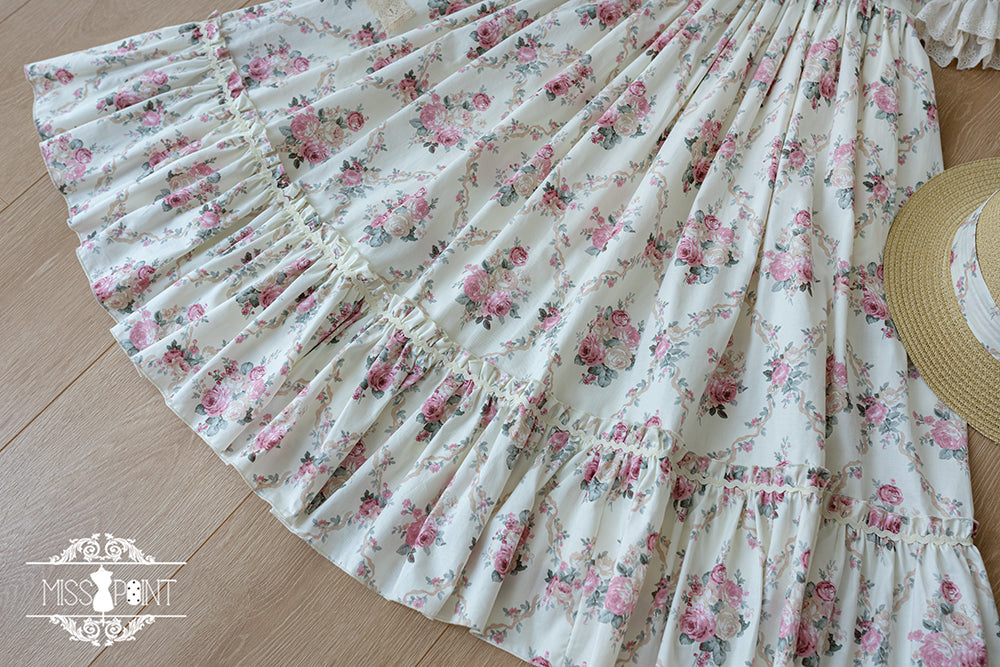 (Buyforme)Miss Point~Happy Summer Elegant Lolita Floral Jumper Skirt   