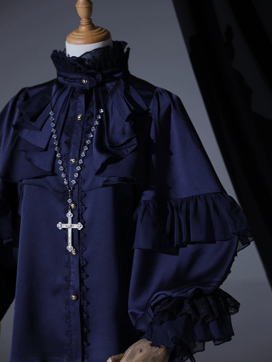 ZJstory - Dragon Bone Cemetery - Gothic Lolita Long Sleeve Blouse