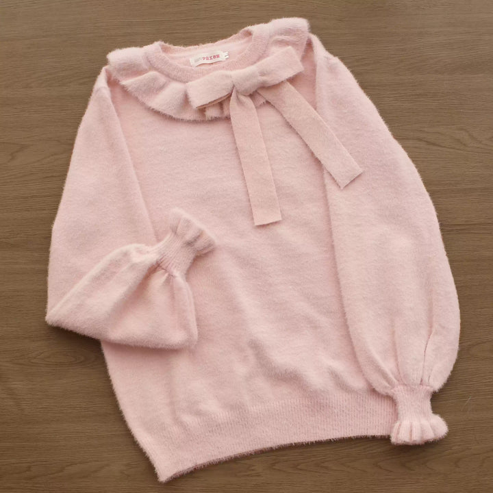 MIST~Kawai Lolita War Turtleneck Knitwear S Pink (bow version) 