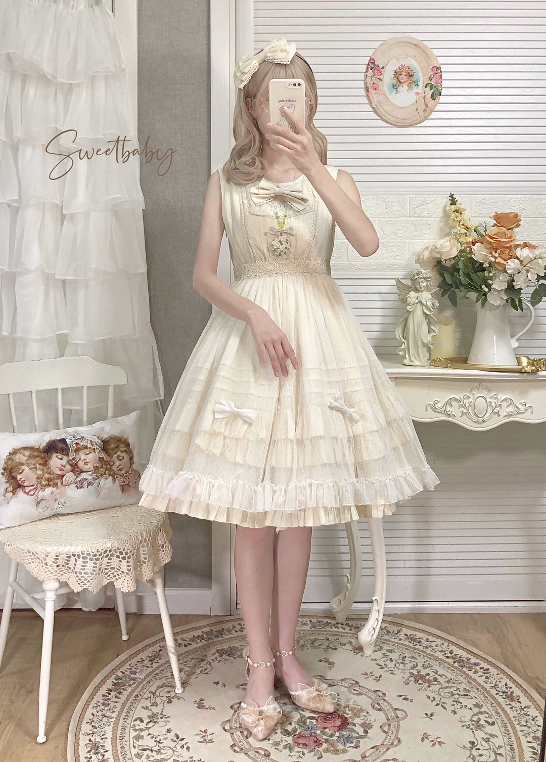 (BFM)Strawberry Witch~Elegant Lolita Jumper Dress Solid Color JSK