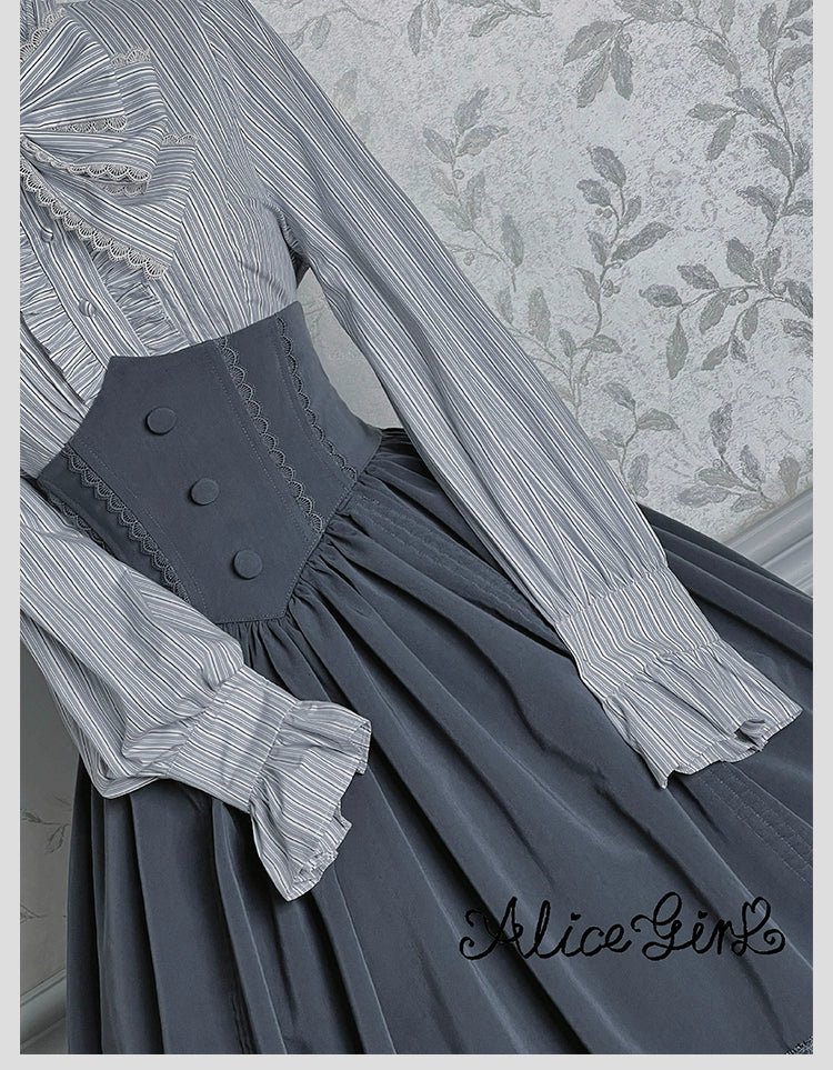 Alice Girl - Duke of Victoria - Classic Lolita SK & Overskirt Set 44092:794900