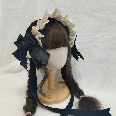 Forest Clerk~Forest Clerk~Elegant Lolita OP Dress Set A Line Dress with Apron Free size Hairband 