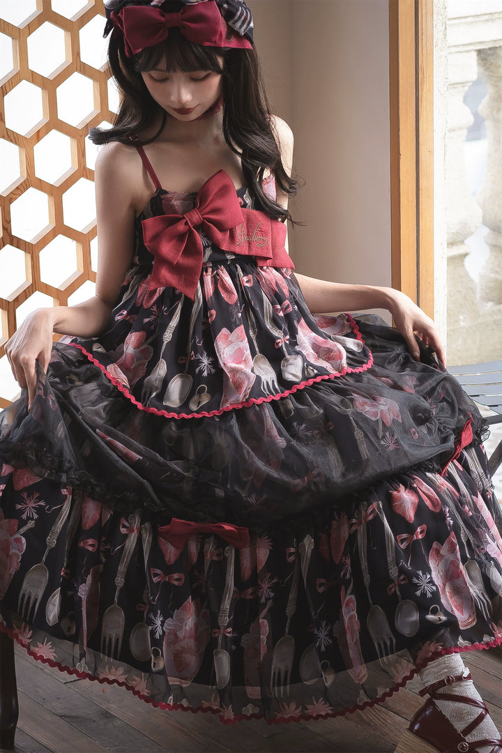Babyblue~Strawberry Box~Sweet Lolita JSK With Strawberry Print 42972:760730