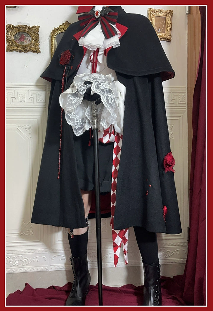 Signorina~Vampire Night Visit~Halloween Ouji Lolita Suit Gothic Lolita Uniform   