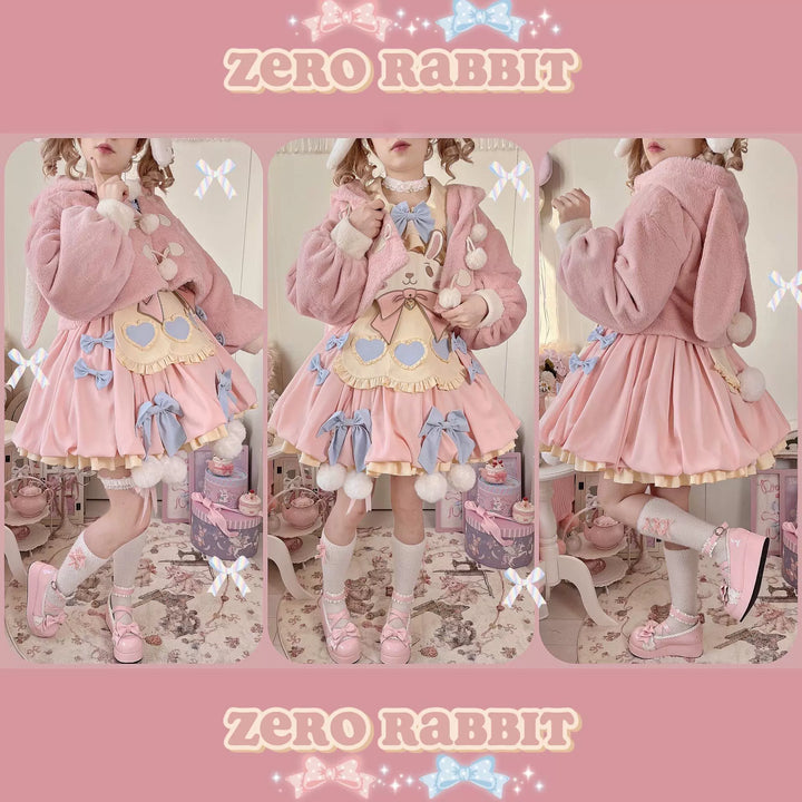 Cute Girl~Zero Card Rabbit~Kawaii Lolita OP Dress Long Sleeve Dress 34768:466272
