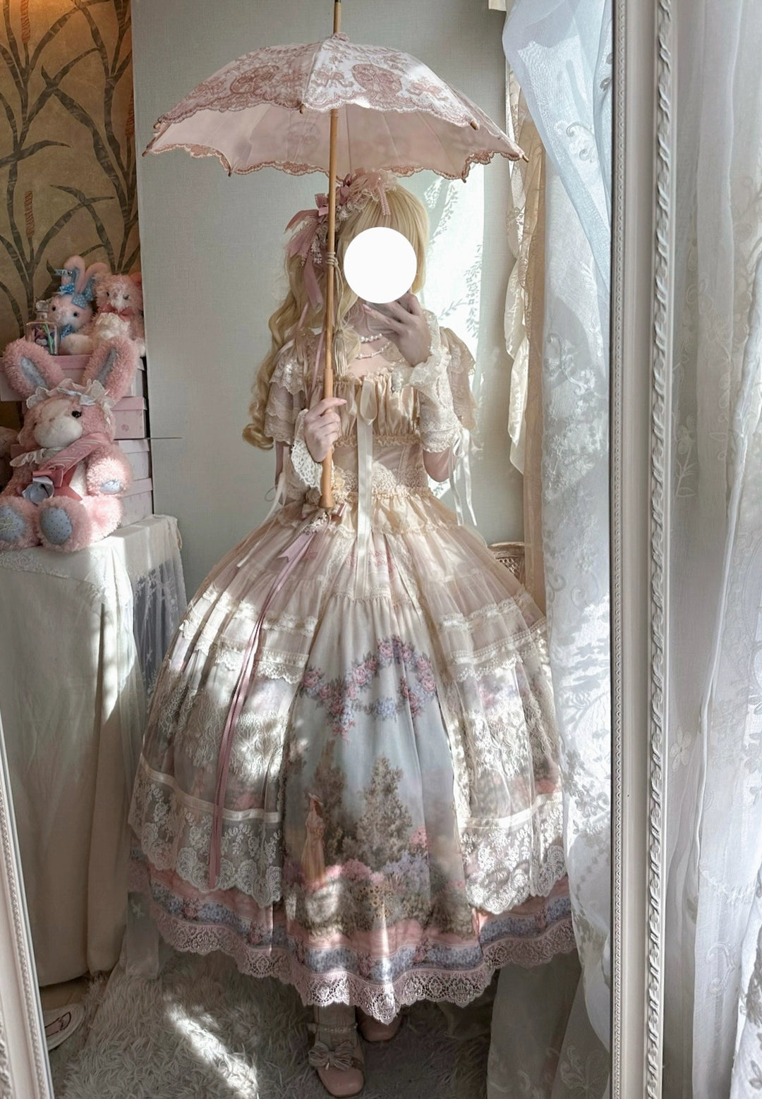 ZUOlanrichen~Romantic Rose~Classic Lolita Dress Set Printed JSK Skirt with Bodice 42157:729120