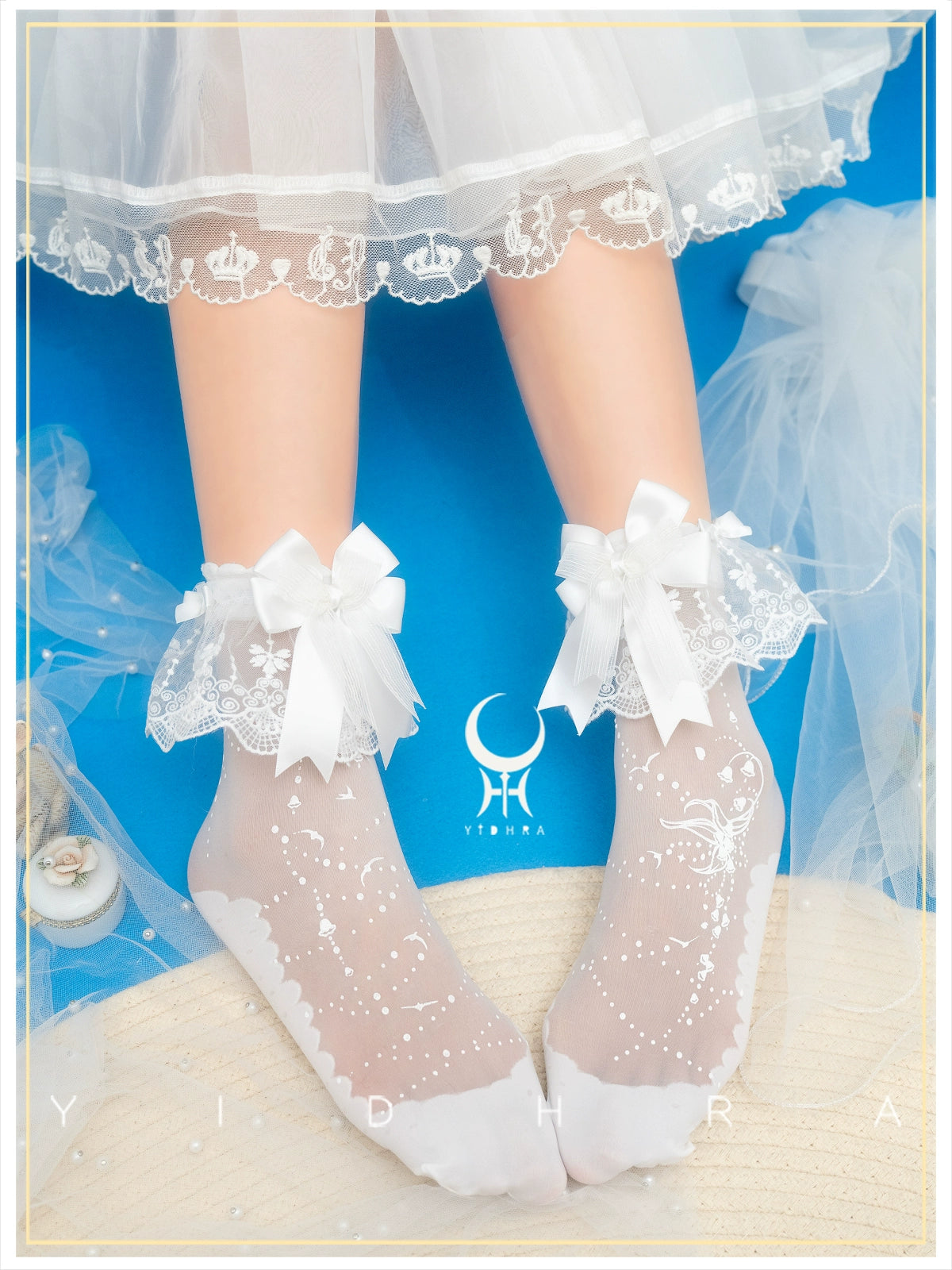Yidhra - 20D Lace Sweet Lolita Short Socks 42460:740950