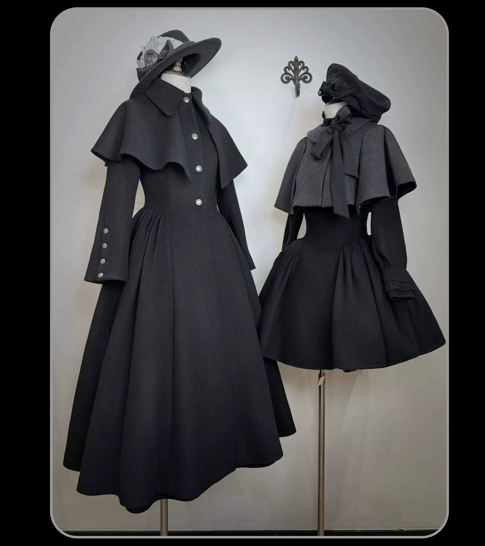 The Seventh Tenet - Classic Lolita Wool SK Set, Detachable Cape