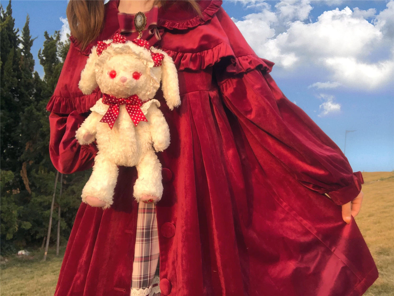 Dark Star Island~Winter Lolita Cape Velvet Antique Lolita Coat 32870:394826
