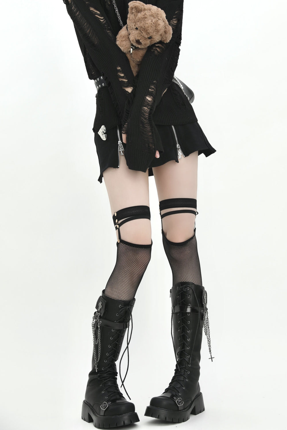 Arrive on the first floor~Punk Lolita Lace Stockings   