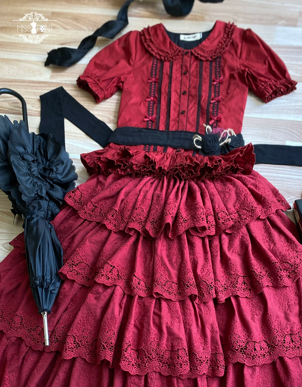 Miss Point - Forest Waltz - Classic Lolita Blouse & Multi-Tiered Ruffles SK 44233:800008