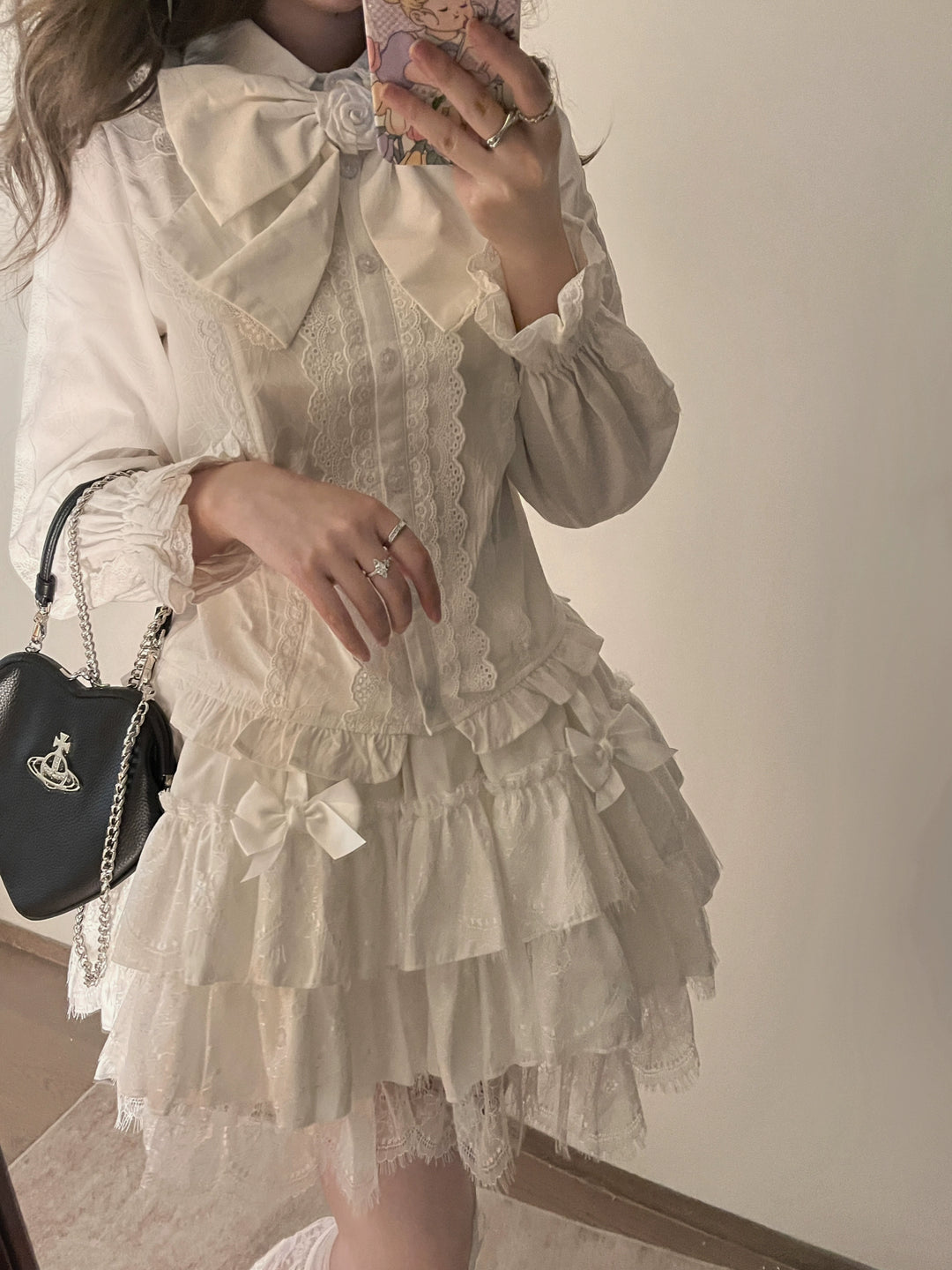 MIST~Lily~Kawaii Lolita Blouse Soft Girl Bubble Puff Sleeve