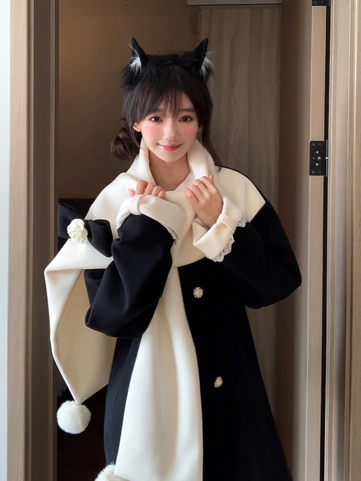 Platycodon House~Winter Sweet Lolita Coat Long Scarf Outerwear 40992:682950