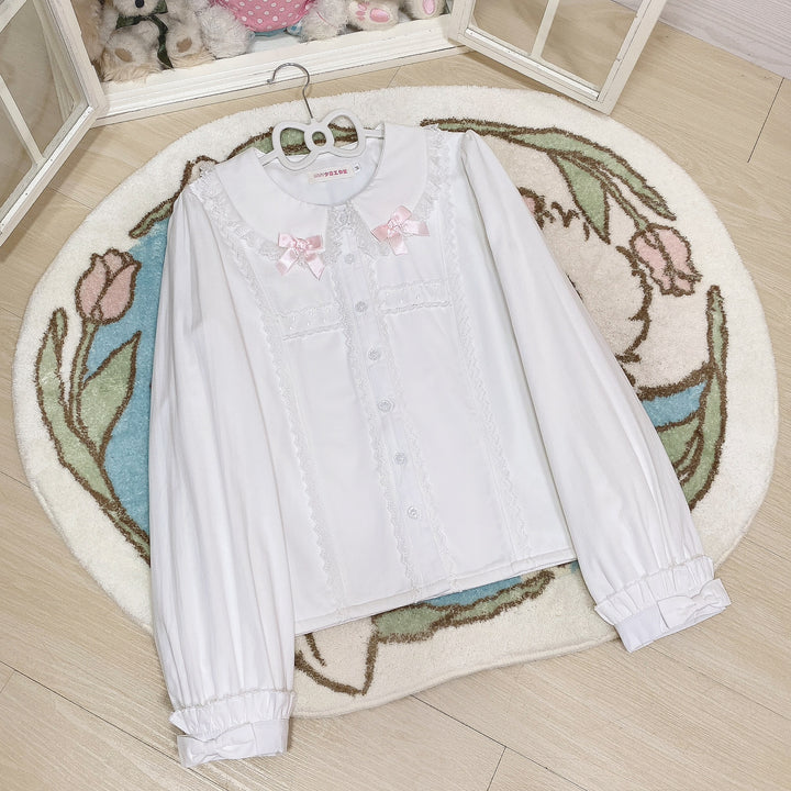 MIST~Grace Deer~Sweet Lolita Blouse with Peter Pan Collar and Long Sleeves