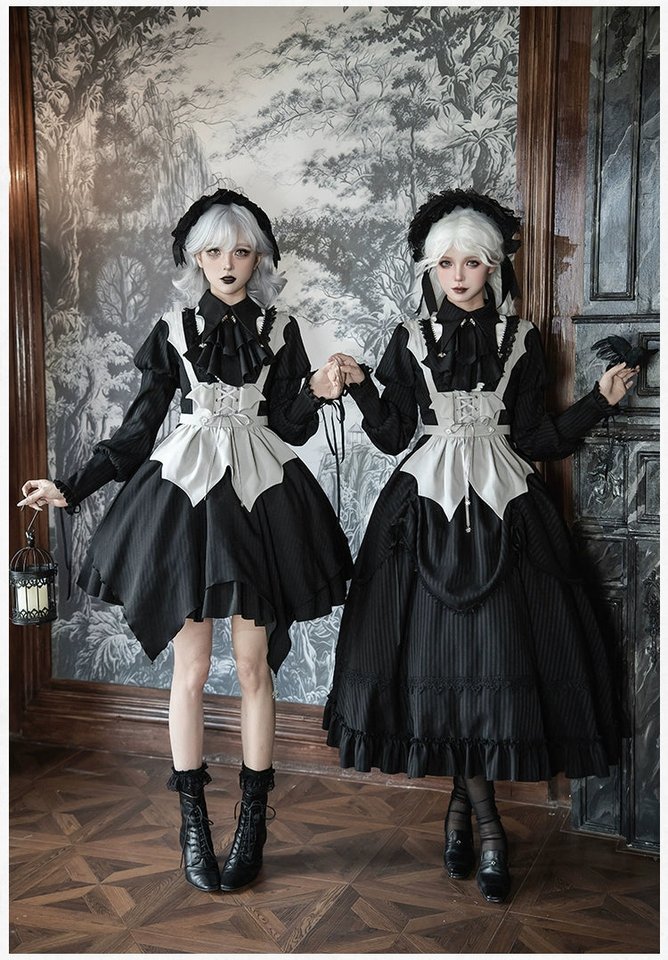 With PUJI - Night Talk - Gothic Lolita Skirt Dress Set, Batwing-shaped Accents 44188:797670