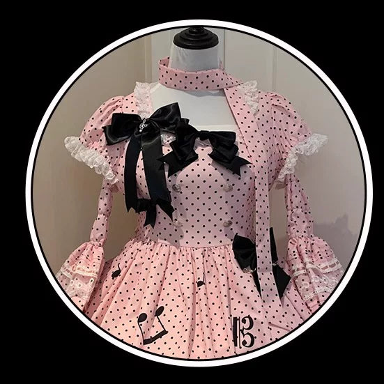 Little Music Note - Old School Lolita Polka Dot Accessories 45189:839118