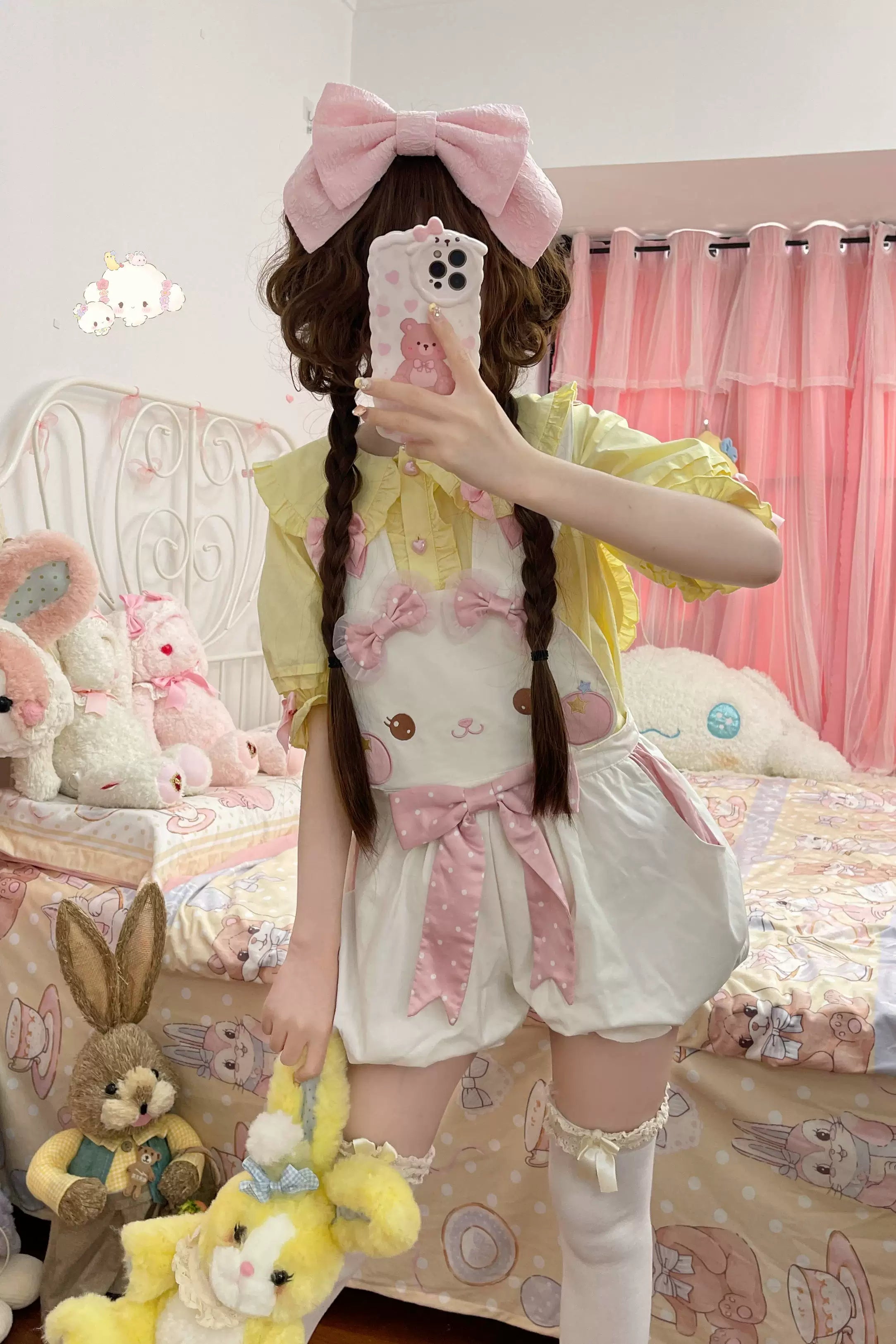 Cute Rabbit - Sweet Lolita Short Sleeve Shirt, Bunny Ears