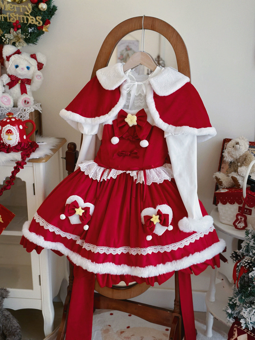 Hanguliang~Christmas Star Wish~Christmas Sweet Lolita JSK Winter Jumper Dress   