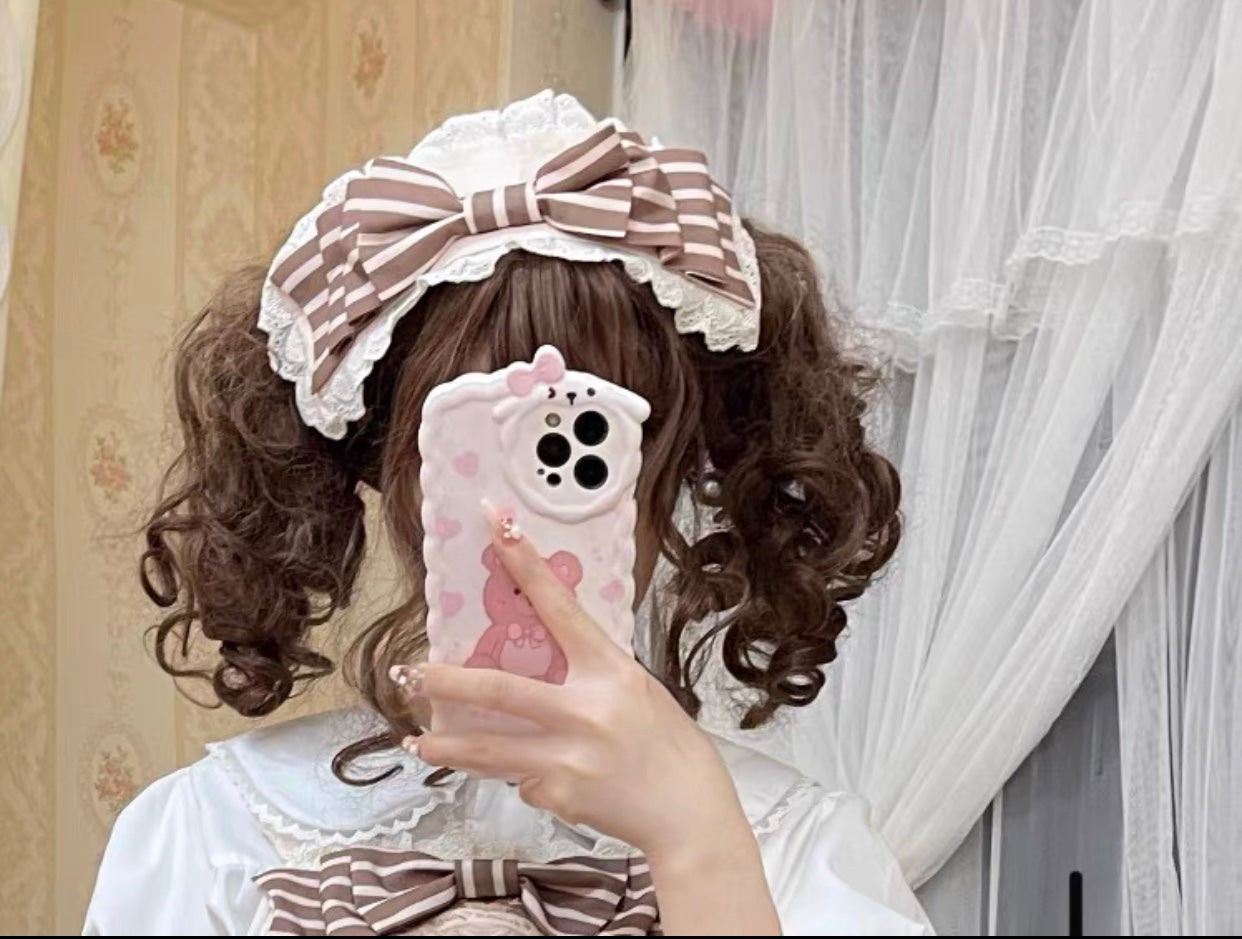 Akiyama Future Studio - Cute Lolita Salopette Dress Bear Print One Size KC