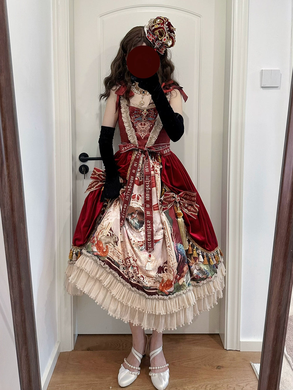 Miss Point~Kaleidoscope~Retro Lolita Dress Oil Painting Print JSK Dress Customized 35394:488292