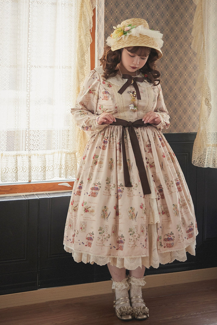 (Buyforme)Miss Point~Forest Lolita Lantern Sleeve OP Casual Dress 29482:341924