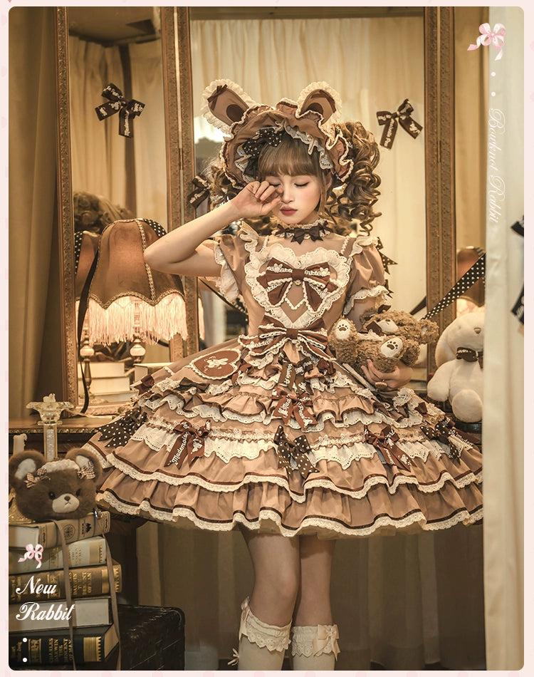 Mademoiselle Pearl~Bow Rabbit~IP Collab Sweet Lolita OP in Multiple Styles