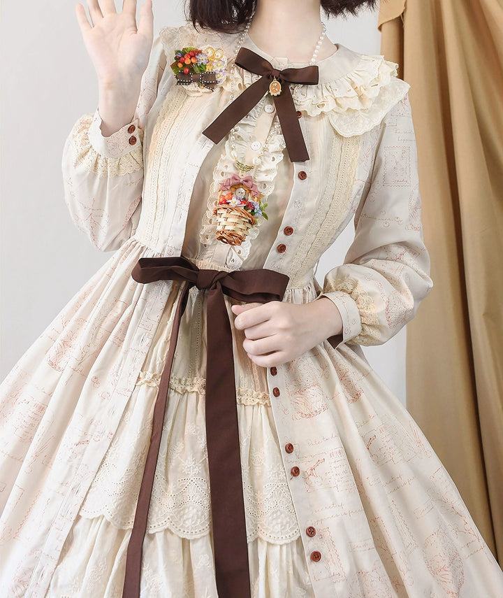 (Buyforme)Miss Point~Forest Lolita Lantern Sleeve OP Casual Dress 29482:341832
