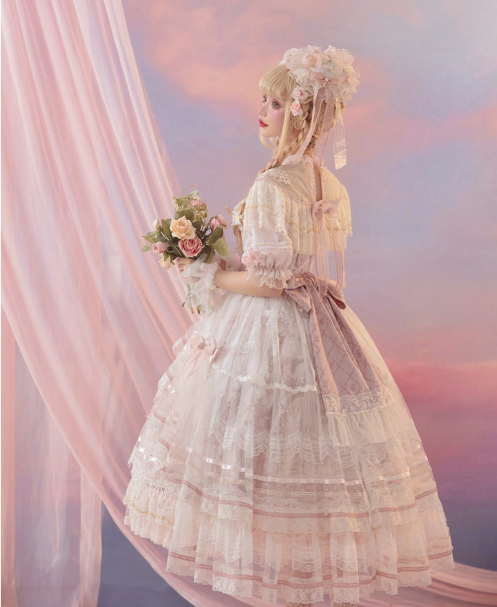 Two Rural Cats~Sunset Realm Lolita Bride Gorgeous OP FS   