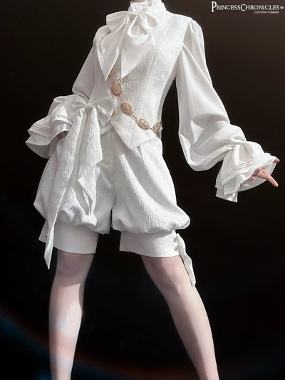 Princess Chronicles~Rabbit Hunting White Moonlight~Retro Ouji Lolita White Vest   