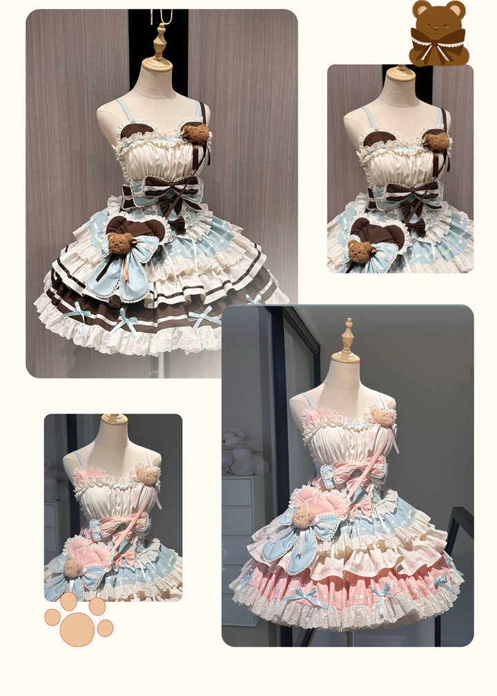 Platycodon House~First Love Bear~Sweet Lolita JSK Dress Idol Lolita Puffy Skirt