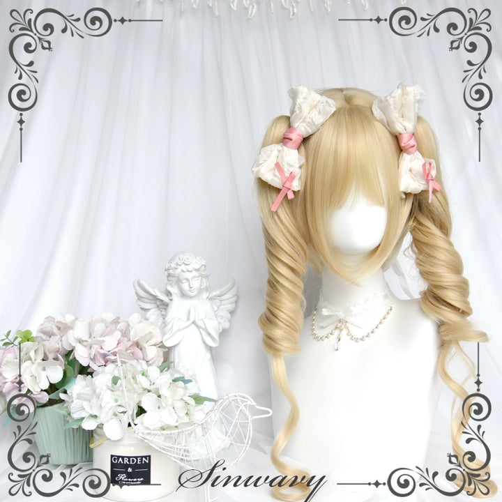 Sinwavy~Kawaii Lolita Wig Blonde Double Ponytail Wig