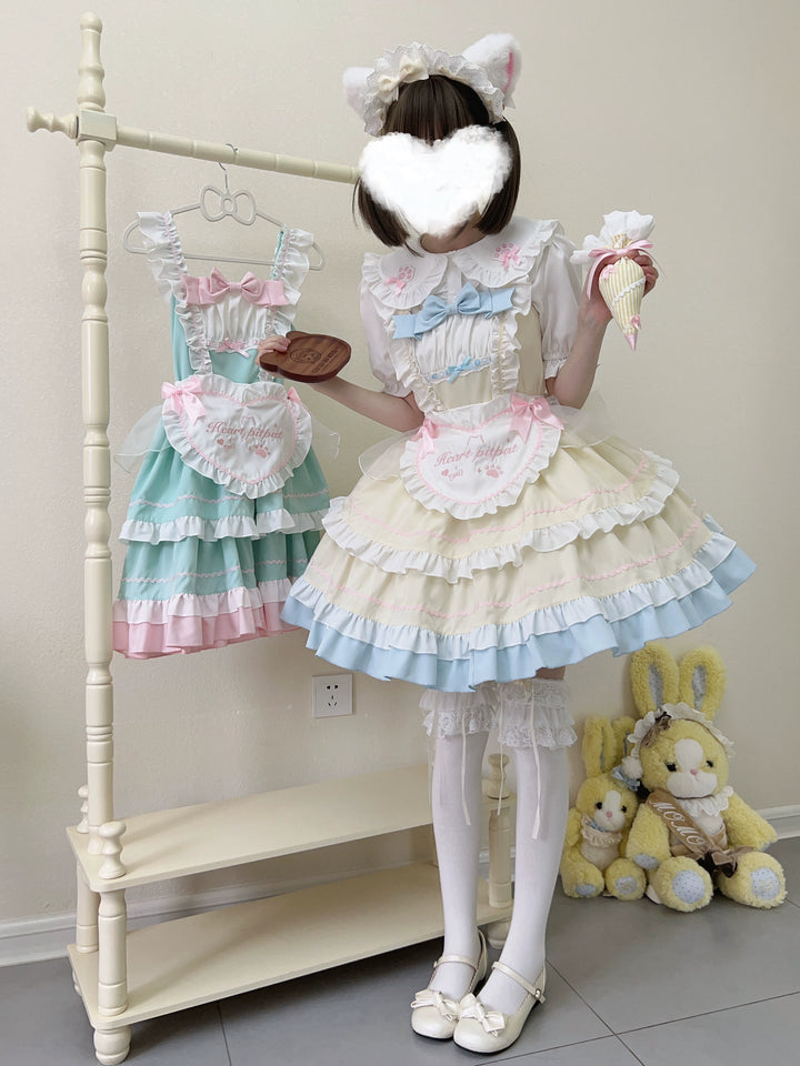 Sugar Girl~Cat Ear Tale~Sweet Lolita Jumper Dress Suspender Dress