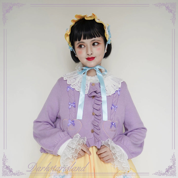 (BFM)Dark Star Island~Sugar Frost~Sweet Lolita Cardigan Knit Embroidered Sweater   