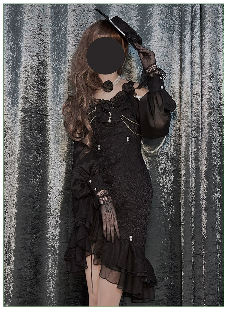 Melonshow - Chinese Style Lolita Dress - Camellia 2.0 Cheongsam Mermaid JSK