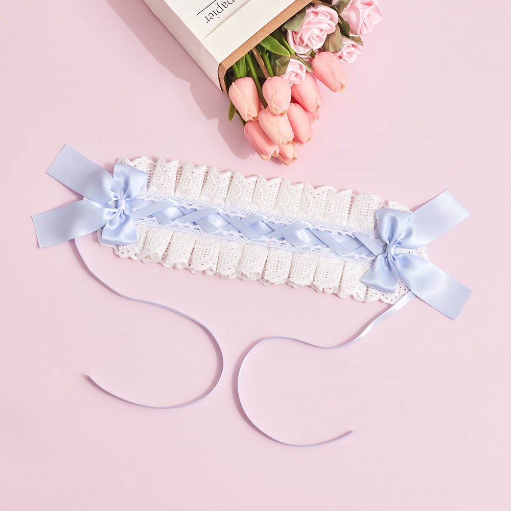 Sugar Time - Kawaii Lolita Cat Ears Design Headband a milky blue headband