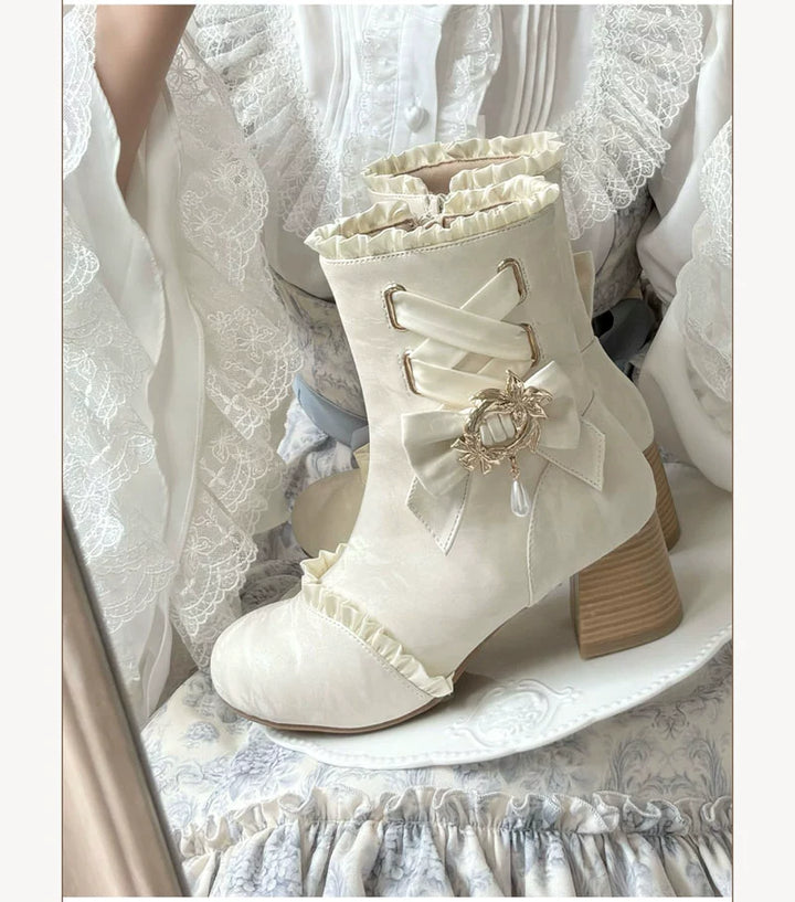 Taoxiaowu~Elegant Lolita Boots Winter Lolita Shoes