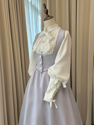 Sweet Wood~Daily Lolita Skirt Set Long sleeve Coat Dress Set   