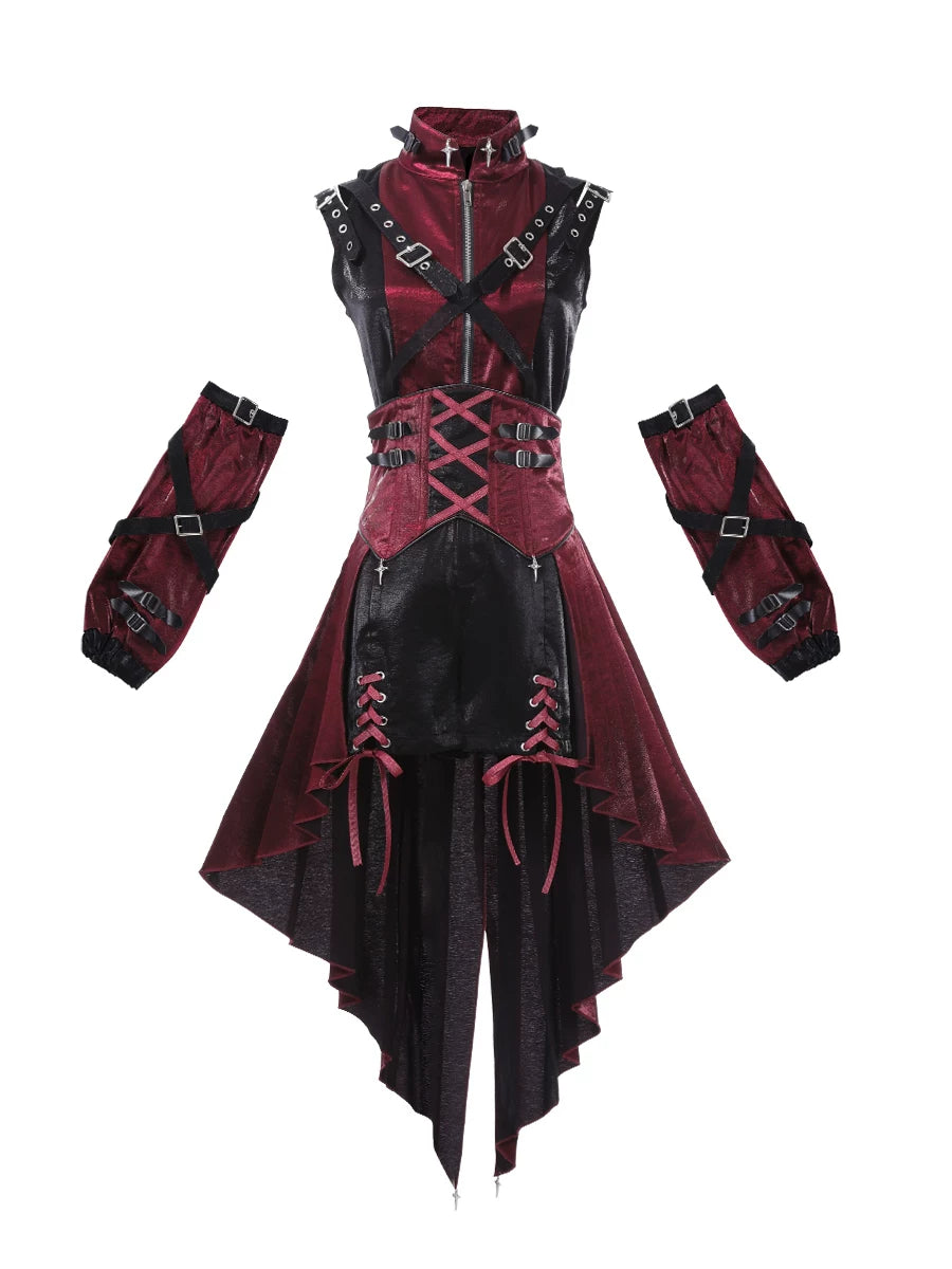 Prime Assassin - Ouji Lolita Suspender Skirt Set, High-low Hem