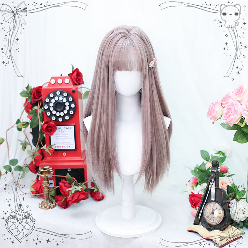 Dalao Home - Sweet Long Straight Taro Purple Wig taro purple