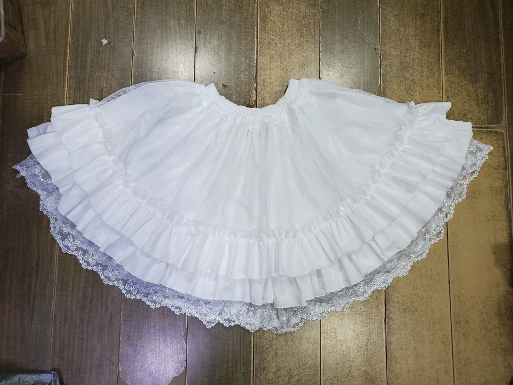 WangYan&Summer - Sweet Lolita Underskirt, Cotton Lining White 17.7" (45 cm)