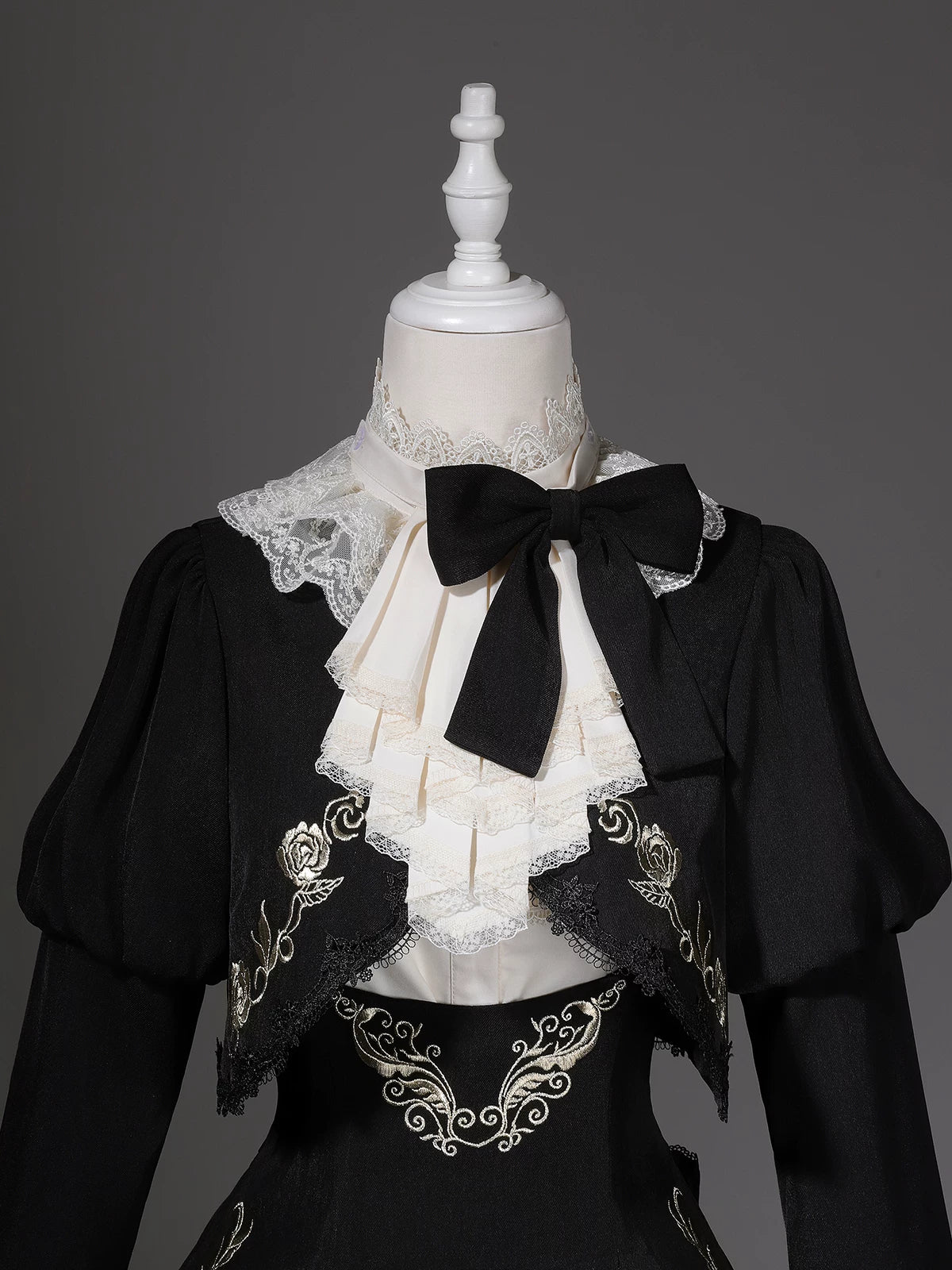 Violin Variations - Gothic Lolita Bust-supporting Dress Set, Violin Embroidery