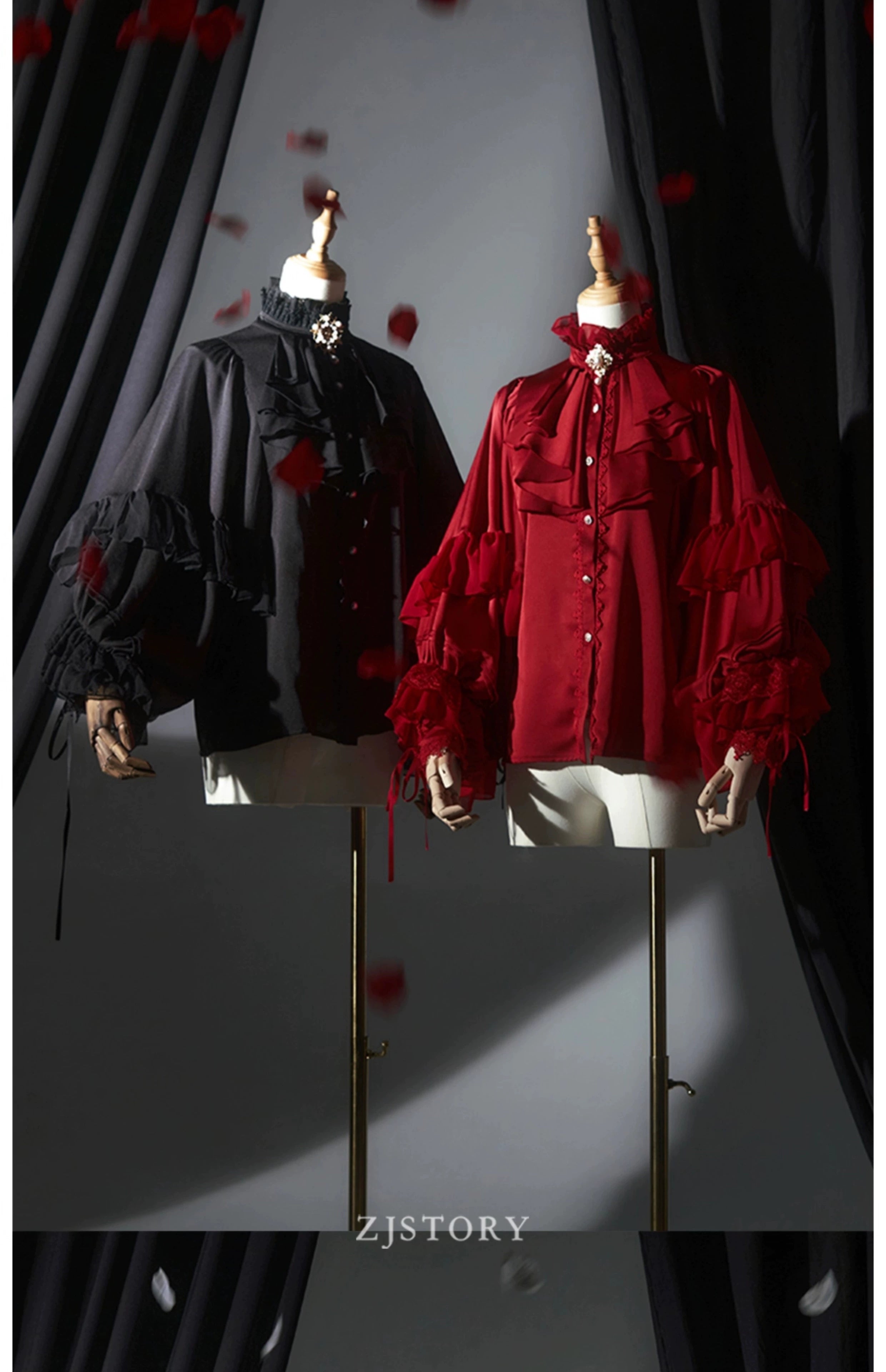 ZJstory - Dragon Bone Cemetery - Gothic Lolita Long Sleeve Blouse