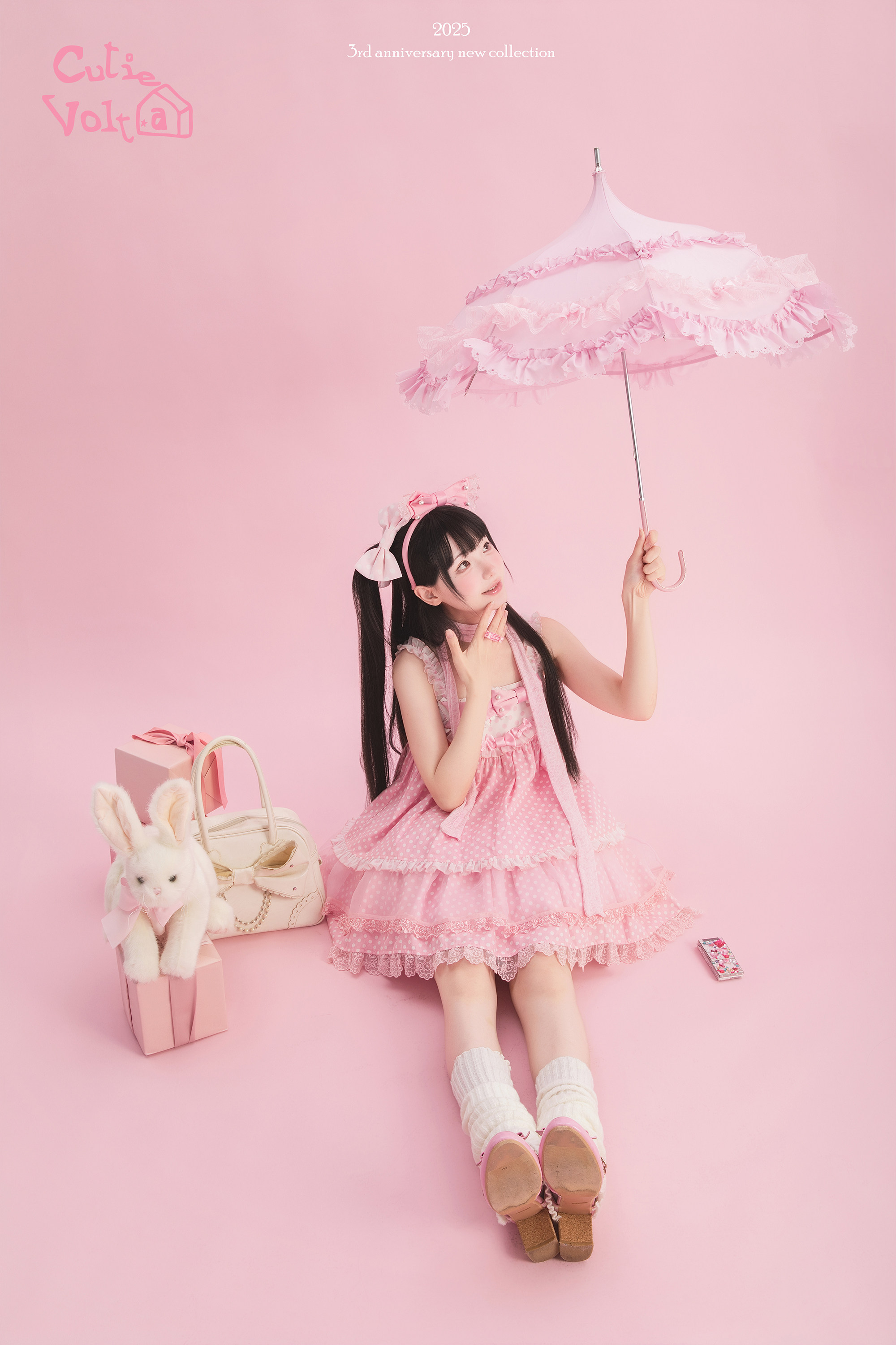 Candy Cottage - Old School Lolita Polka Dot Dress & Top Skirt Set 45522:851858