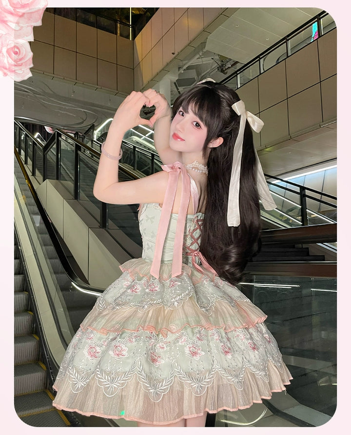 Sakurahime~Sweet Lolita JSK Princess Lolita Dress and Lovely Accessory   