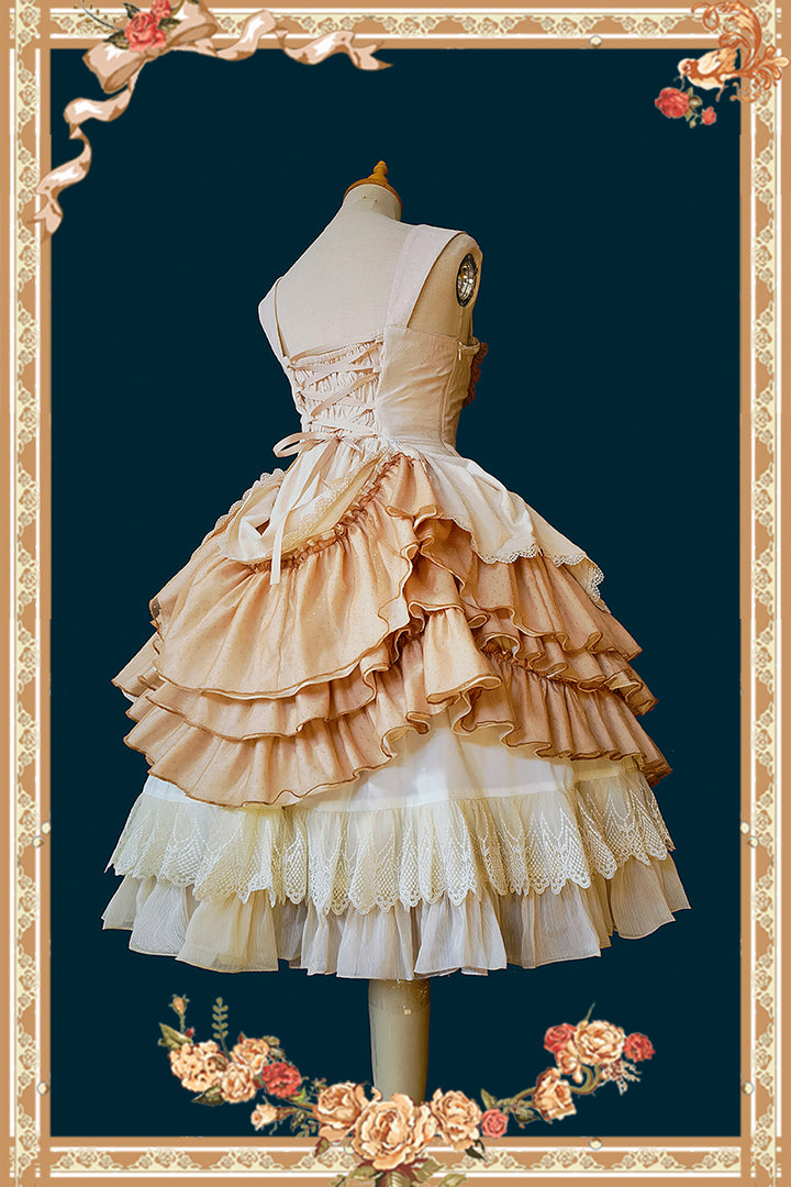 Infanta~Waltz~Classic Lolita JSK Tiered Dress with Bunny Ear Blouse