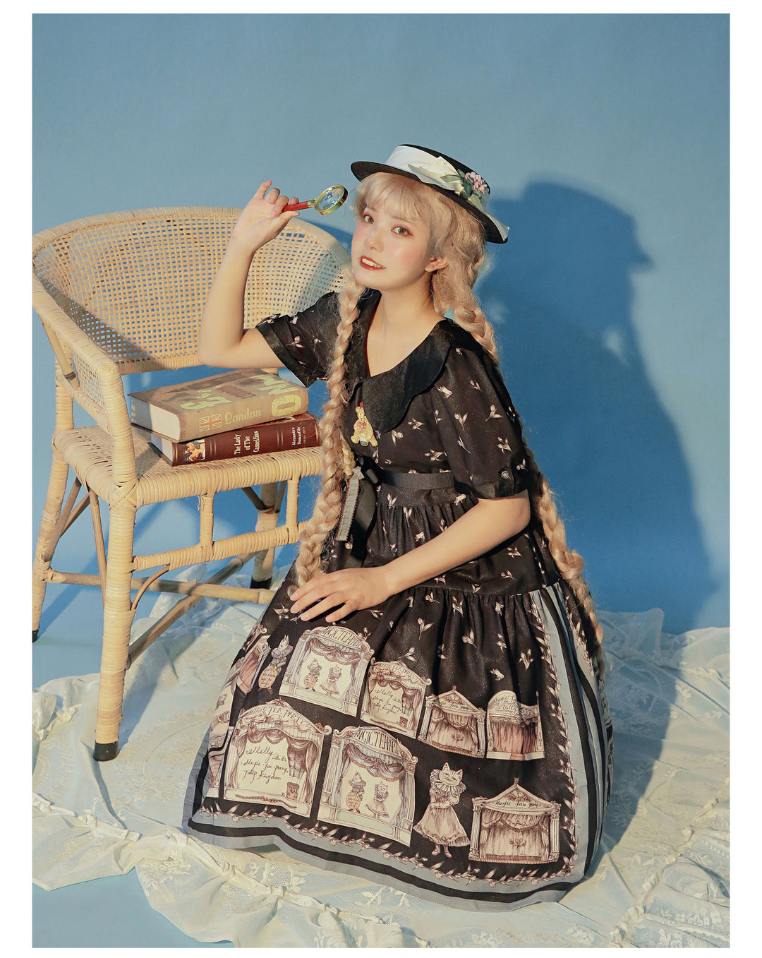 Magic Tea Party~elegant Lolita A-Line Printing OP Dress   