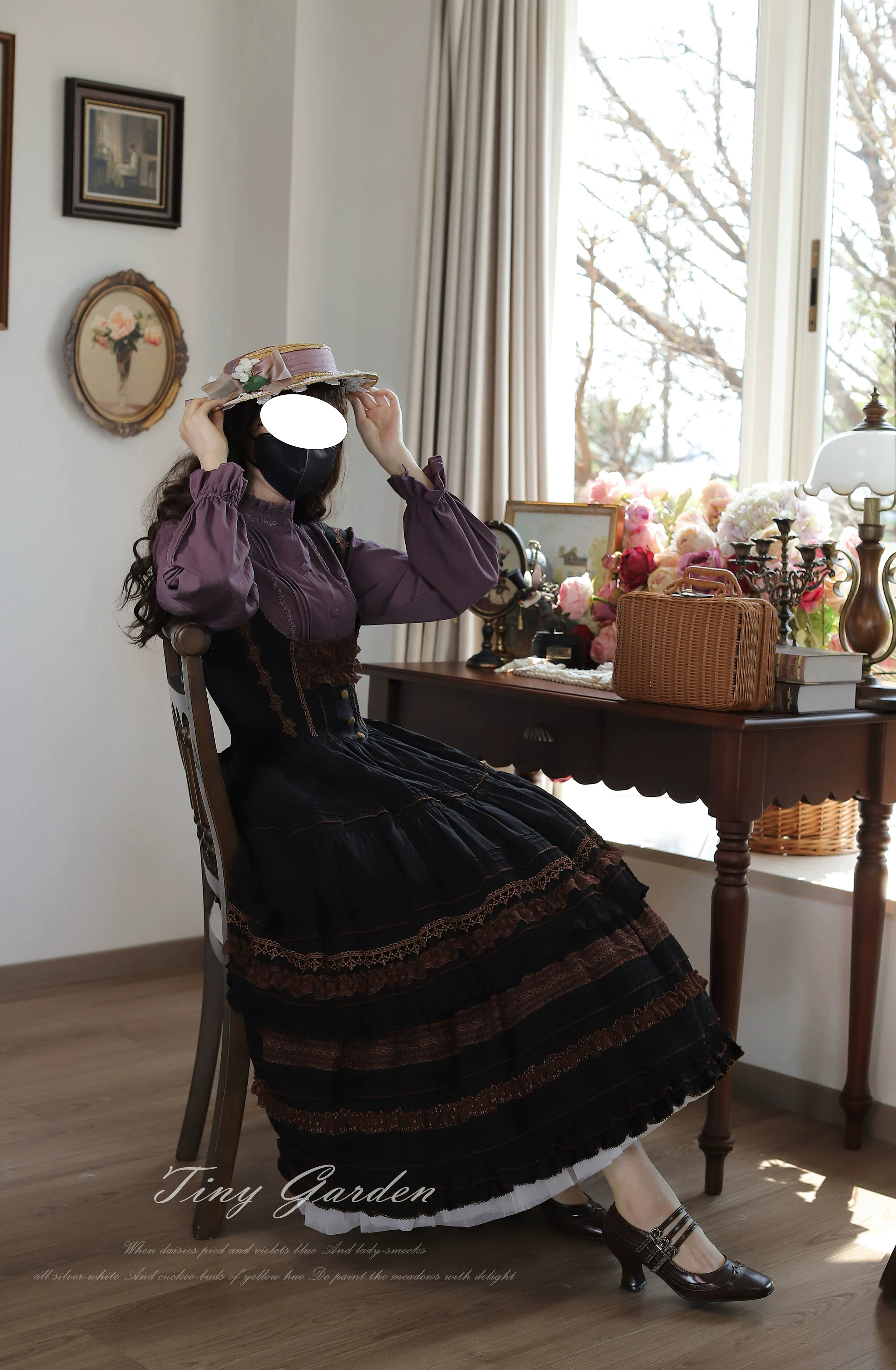 Marguerite Daisy - Classic Lolita Bust-supporting JSK Dress, Layered Lace