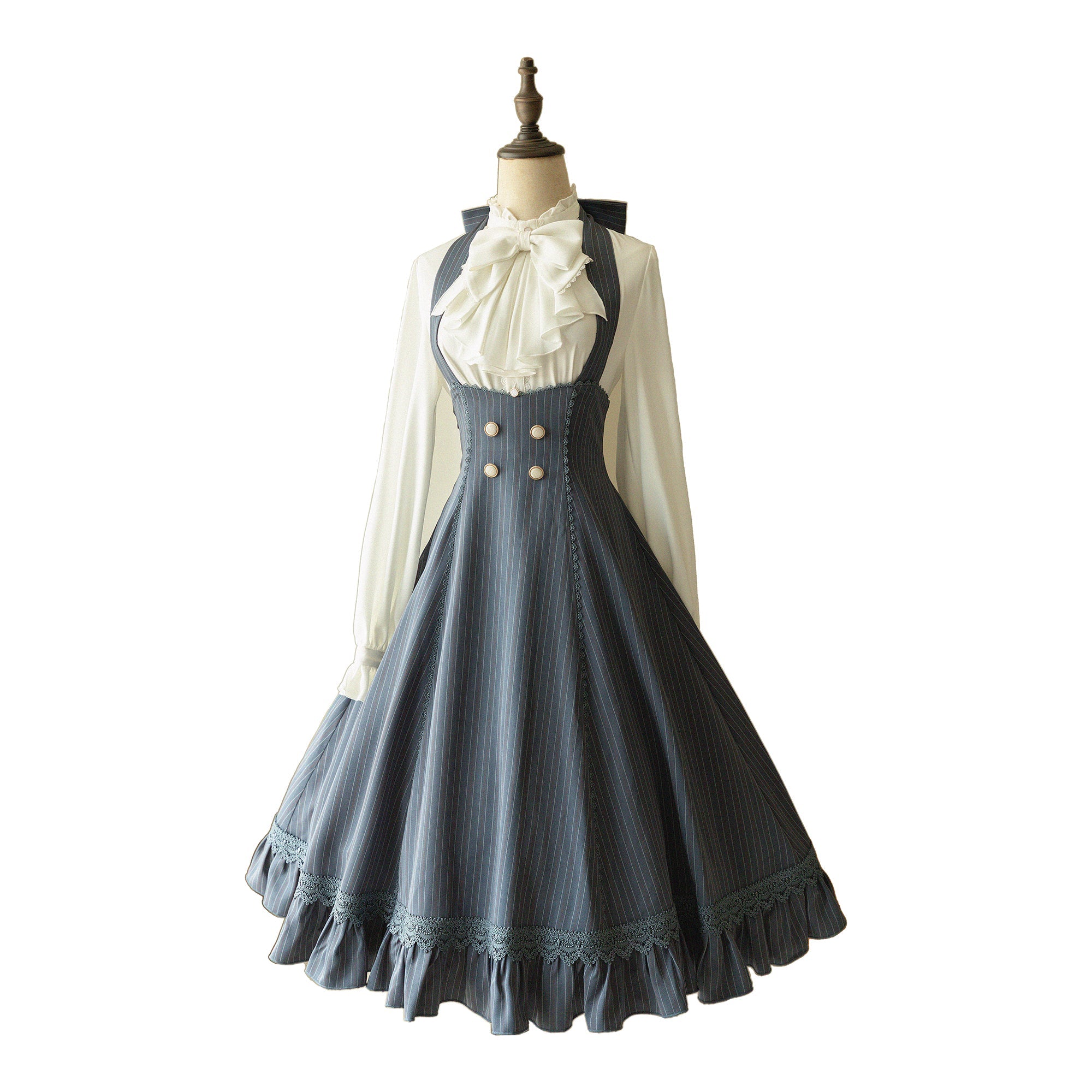 Forest Wardrobe - South of the Forest - Vintage Lolita Halter JSK Dress, French Style Blouse 44379:806072